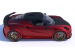 Lazzarini Design Alfa Romeo 4C Devinitiva Ferrari V8 Turbo Hennessey Sportwagen Carbon Aerodynamik Bodykit Seite