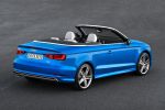 Audi A3 Cabriolet 2014 1.4 1.8 TFSI 2.0 TDI Turbo Comfort Auto Dynamic Cylinder on Demand COD Individual Efficiency Attraction Ambition Ambiente S tronic MMI Touch Navigation plus WLAN Internet ACC Adaptive Cruise Control Active Lane Assist Pre Sense Drive Select Magnetic Ride Premium Kompaktklasse Heck Seite