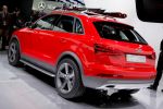 Audi Q3 Vail Kompakt SUV Offroad 2.5 TFSI S tronic quattro Allrad Ski Snowboard Wintersport MMI Navigation plus Heck Seite Ansicht