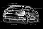 Audi Q6 e-tron quattro Concept Sport SUV Elektroauto Elektromotor E-Motor Sketch Aerosthetics OLED Display Heck