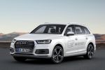 Audi Q7 e-tron quattro Allrad SUV Diesel Plug-in-Hybrid 3.0 V6 TDI Elektromotor Tiptronic Lithium Ionen Batterie Boosten EV Charge Segeln All-in-Touch Drive Select Efficiency Comfort Auto Dynamic Individual Offroad Virtuelles Virtual Cockpit MMI Navigation Plus MMI Touchpad Audi Connect WLAN Internet Smartphone Apps Tablet Front Seite