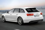 Audi S6 Avant Kombi 4. Generation 2012 quattro Allrad 4.0 TFSI V8 S tronic Cylinder on Demand Active Noise Cancellation ANC Drive Select Adaptive Cruise Control ACC MMI Navigation plus Touch Pre Sense Adaptive Air Suspension Active Lane Assist Side Assist Heck Seite Ansicht