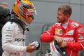 Lewis Hamilton und Sebastian Vettel: Den Handshake gab es bereits vorher