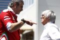 Ferrari-Teamchef Maurizio Arrivabene und Ex-Formel-1-Boss Bernie Ecclestone