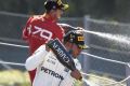 Lewis Hamilton und Sebastian Vettel marschieren bei Titeln im Gleichschritt