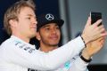 Bitte recht freundlich: Bei Rosberg und Hamilton klappt das nicht immer