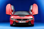 BMW i8 Protonic Red Edition Rot Sportwagen Plug-in-Hybrid Elektromotor Dreizylinder Benziner Front