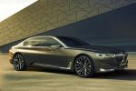 BMW Vision Future Luxury 9er Luxuslimousine Laserlicht OLED Air Breather Driver Information Display Connected Drive Internet iDrive Touchpad Front Seite