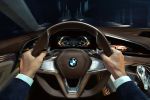 BMW Vision Future Luxury 9er Luxuslimousine Laserlicht OLED Air Breather Driver Information Display Connected Drive Internet iDrive Touchpad Interieur Innenraum Cockpit