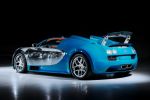 Bugatti Veyron 16.4 Grand Sport Vitesse Bartolomeo Meo Costantini Les Legendes de Bugatti 8.0 V16 Cabrio Roadster Lasergravur blau Targa Florio Typ 35 Heck Seite