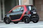 Smart Fortwo Sharpred Rot Dreizylinder Turbo CDI Passion Softouch Heck Seite Ansicht