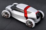 Audi Urban Concept City Car Stadtauto e-tron Elektromotor Carbon Lithium Ionen Akku Induktion AC/AC Wandler Audi Wireless Charging AWC Heck Seite Ansicht