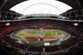 Das Race of Champions findet alljährlich in großen Stadion statt.