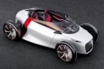 Audi Urban Concept Spyder City Car Stadtauto e-tron Elektromotor Carbon Lithium Ionen Akku Induktion AC/AC Wandler Audi Wireless Charging AWC Front Seite Ansicht