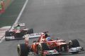Der Duellant und sein Sekundant: Fernando Alonso (vorne) und Felipe Massa