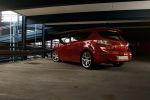 Mazda3 MPS Test - Heck Ansicht hinten tornado rot Kofferraum Heckklappe Stoßstange Auspuff