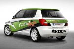 Skoda Fabia R2 Motorsport FIA Rallye Auto 1.6 16V Impromat Car Intercontinental Rallye Challenge IRC Heck Seite Ansicht