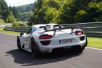 Porsche 918 Spyder Spider Supersportwagen Nürburgring Nordschleife Plug-in-Hybrid Elektromotor V8 Heck Ansicht