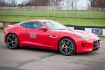 Jaguar F-Type R Coupé V8 Kompressor Prinz HRH His Royal Highness Prince Harry von Wales Goodwood Motor Circuit West Sussex Rennstrecke Seite