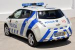 Nissan Leaf Polizei Portugal EV Electric Vehicle Elektroauto Policia de Seguranca Publica PSP Heck Seite Ansicht