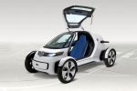 VW Volkswagen Nils Elektroauto Kabinenroller EV Electric Vehicle City Notbremsfunktion ACC Front Assist Eco Front Seite Ansicht