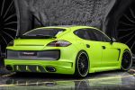 Regula Exclusive Porsche Panamera - Heck Ansicht von hinten grün carbon heckklappe auspuff abgasanlage stoßstange heckschürze diffusor