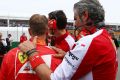 Die Stimmung war schon mal besser: Sebastian Vettel und Maurizio Arrivabene