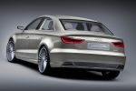 Audi A3 e-tron Concept Stufenheck Limousine Plug-in-Hybrid 1.4 TFSI Vierzylinder Turbo Elektromotor Lithium Ionen Akku Drive Select S Tronic MMI Touch Internet WLAN UMTS Heck Seite Ansicht