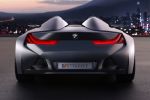 BMW Vision ConnectedDrive Roadster Cone of Vision Layer Infotainment Vernetzung Augmented Reality Consumer Electronics CE MicroMap Remote Controlled Parking Smartphone App Emotional Browser Car2Car Heck Ansicht
