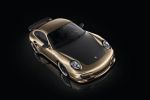 Porsche 911 997 Turbo S China 10 Year Anniversary Edition Gold 3.8 Sechszylinder Boxermotor PDK Sport Chrono Paket Turbo Launch Control PCCB PCM Front Ansicht