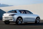 Infiniti Etherea Concept Premium Luxus Kompakt Hybrid 2.5 Benziner Elektromotor CVT Kumihimo Inuyarai Kasane Washi Heck Seite Ansicht