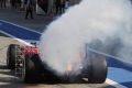 Fernando Alonsos Ferrari gab am Vormittag Rauchzeichen von sich
