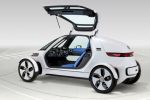 VW Volkswagen Nils Elektroauto Kabinenroller EV Electric Vehicle City Notbremsfunktion ACC Front Assist Eco Heck Seite Ansicht