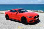 Ford Mustang 2015 Muscle Car Pony Car Sportwagen Champions League Finale 2014 Lissabon Reservierung 5.0 V8 2.3 EcoBoost Vierzylinder Turbo Selectable Drive Mode Torque Vectoring Control Launch Control Ford SYNC MyFord Touch Front Seite