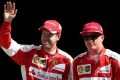 Freude für die Tifosi: Sebastian Vettel und Kimi Räikkönen waren stark unterwegs