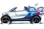 Smart For-Us Pickup Electric Drive EV Vehicle Elektroauto Sketch Seite Ansicht