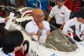 Gabriele Tarquini im RA272 - bei der Theorie mit den Honda-Ingenieuren vor seiner Fahrt