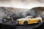 Mercedes-Benz SLK 55 AMG Roadster R172 5.5 V8 Saugmotor M152 Performance Ducati Streetfighter 848 Yellow Gelb Front Seite Ansicht