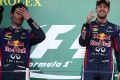 Gewohntes Bild - auch in Suzuka: Vettel jubelt, Webber zieht den Kürzeren