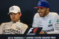 Gute Laune, schlechte Laune: Nico Rosberg und Lewis Hamilton in Austin