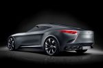 Hyundai HND-9 Concept Sportwagen Fluidic Sculpture Mesh Scherentüren Heck Seite Ansicht