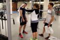 Im Trainingslager in Katar machten sich Sven Müller und Connor de Phillippi fit