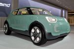 Kia Naimo Concept CUV Crossover Utility Vehicle City Car Elektroauto EV Electric Vehicle Zero Emission LiPOly Lithium Ionen Polymer TOLED Transparent Organic LED Front Seite Ansicht