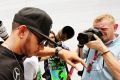 Lewis Hamilton bei seiner Ankunft im Paddock in Sao Paulo am Donnerstag
