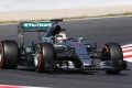 Lewis Hamilton hatte am Nachmittag in Barcelona die Nase vorn