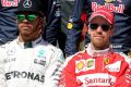 Lewis Hamilton und Sebastian Vettel beim Grand Prix von Australien 2016