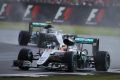 Lewis Hamilton vor Nico Rosberg: Im Regen längst ein bekanntes Bild