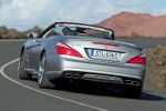 Mercedes-Benz SL 63 AMG Roadster R231 5.5 V8 Biturbo M157 Performance Package AMG Speedshift Plus 7G Tronic ECO Controlled Efficiency ILS Intelligent Light System Variodach Magic Sky Control Attention Assist Pre Safe Adaptive Break ASR GMR Park Assistent FrontBass Comand Online Designo Heck Ansicht