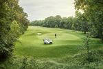 Mercedes-Benz Style Edition Garia Golf Car Golfwagen Touchscreen Bildschirm Touchpad Internet Green Caddy Fairway Golfplatz Loch Front Seite