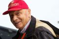 Mercedes' Niki Lauda hat am Sonntag viel Spaß bei der MotoGP